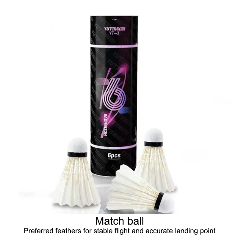 Badminton World - 3/6 stuks witte ganzenveren badmintonballen shuttle
